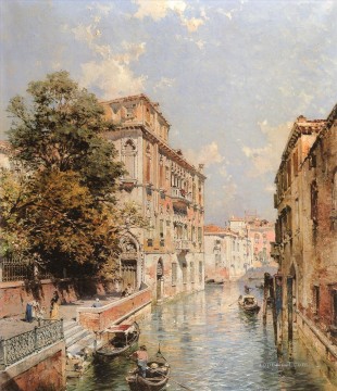 リオ S マリーナの眺め ヴェネツィア フランツ リチャード ウンターバーガー ヴェネツィア Oil Paintings